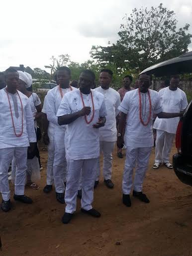 Delta State Governor, Others Present At Bovi's Mother's Burial (Photos)