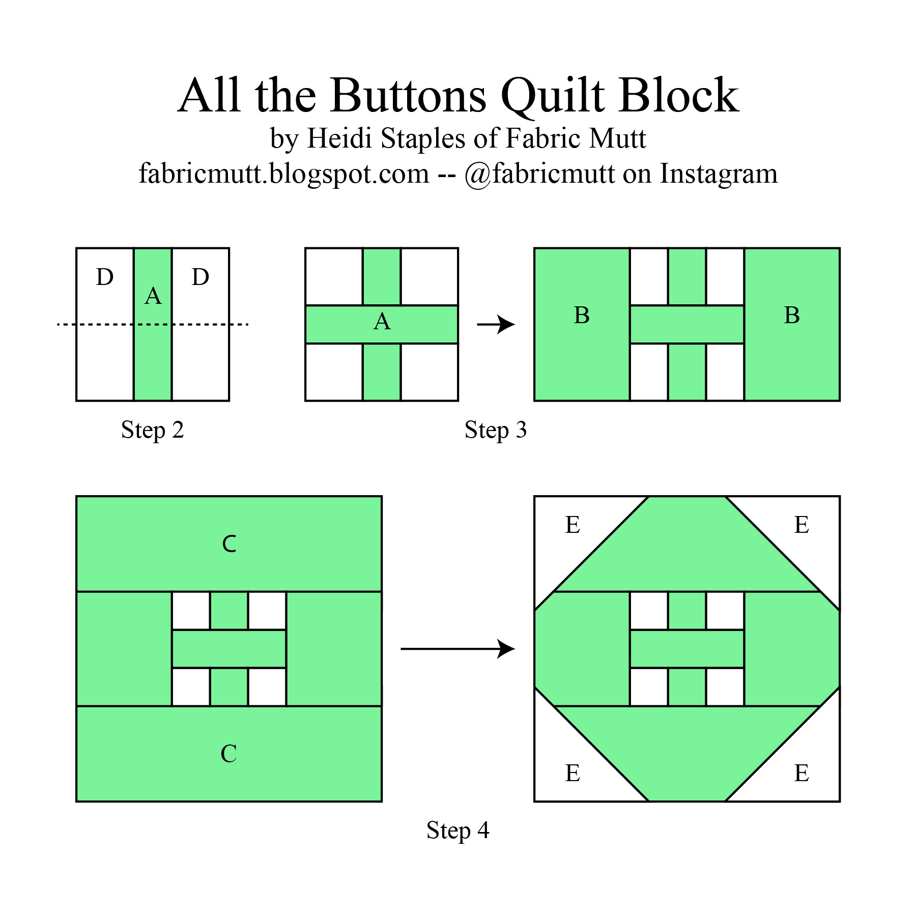 Fabric Mutt All the Buttons Quilt Tutorial