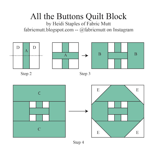 All the Buttons Quilt Free Tutorial by Heidi Staples of Fabric Mutt