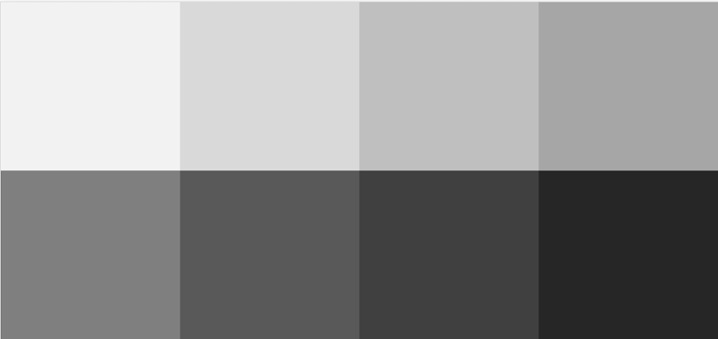 Kode Warna Abu-abu Gray Shades HEX RGB
