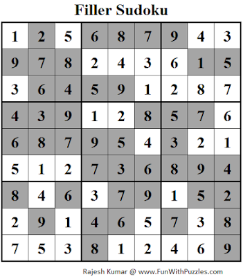 Filler Sudoku (Daily Sudoku League #220) Solution