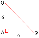 Panjang PQ pada segitiga QAP