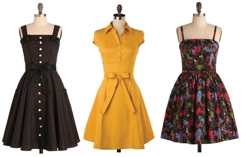 modelo de vestido anos 50