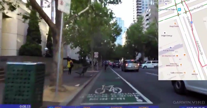 I Biked Here With Google Maps: Exhibition St between La Trobe St and