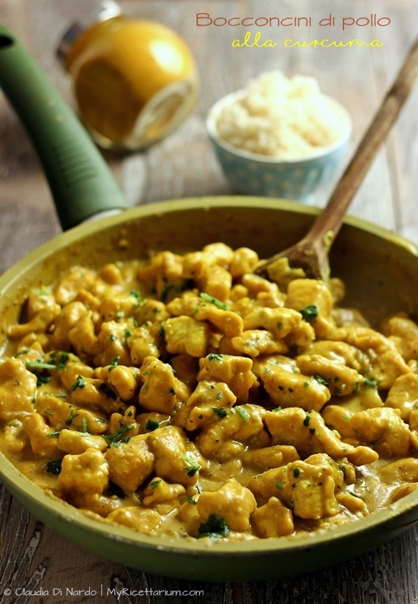 Bocconcini di pollo alla curcuma