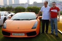 Valentino Balboni, former test-driver, Lamborghini with Mr. Gautam Singhania, Chairman & Managing Director of Raymond Ltd. and Founding Chairman of the SCC