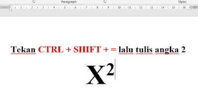 Cara membuat kuadrat di Word
