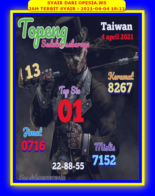 Syair Hk Hari Ini Minggu 4 April 2021 Opesia Official