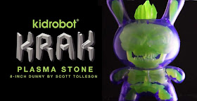Kidrobot Exclusive KRAK Plasma Stone Edition Dunny 8” Glow in the Dark Vinyl Figure by Scott Tolleson
