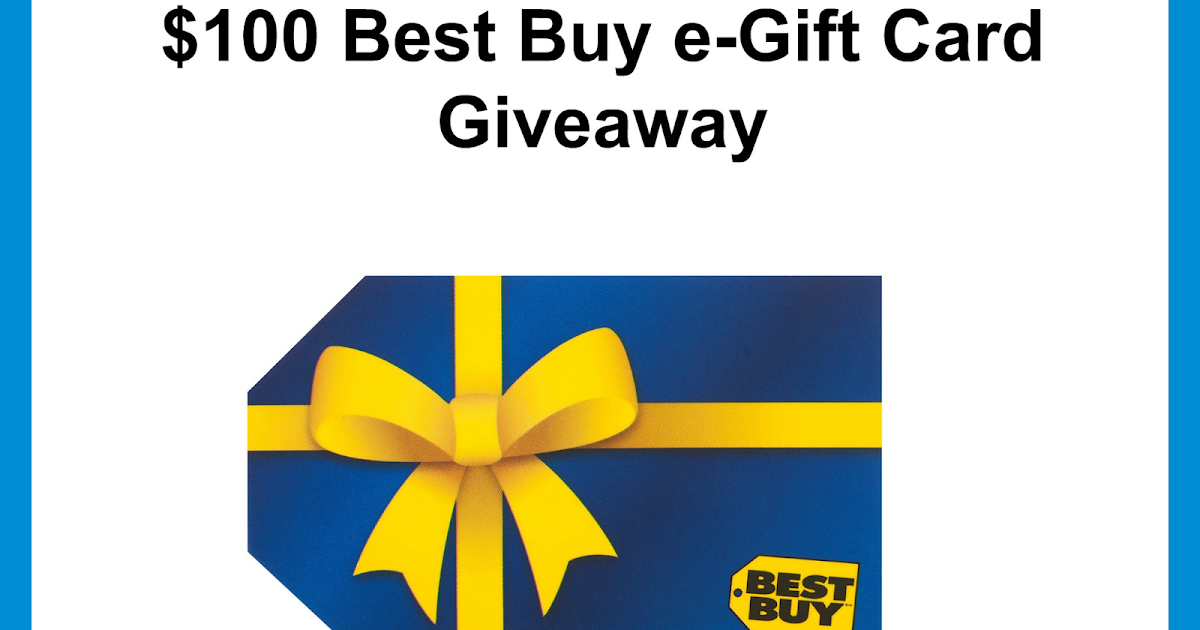 Top Notch Material 100 Best Buy egift Card Giveaway
