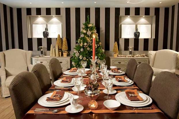 Comedores decorados por Navidad - Decoración de salas con estilo