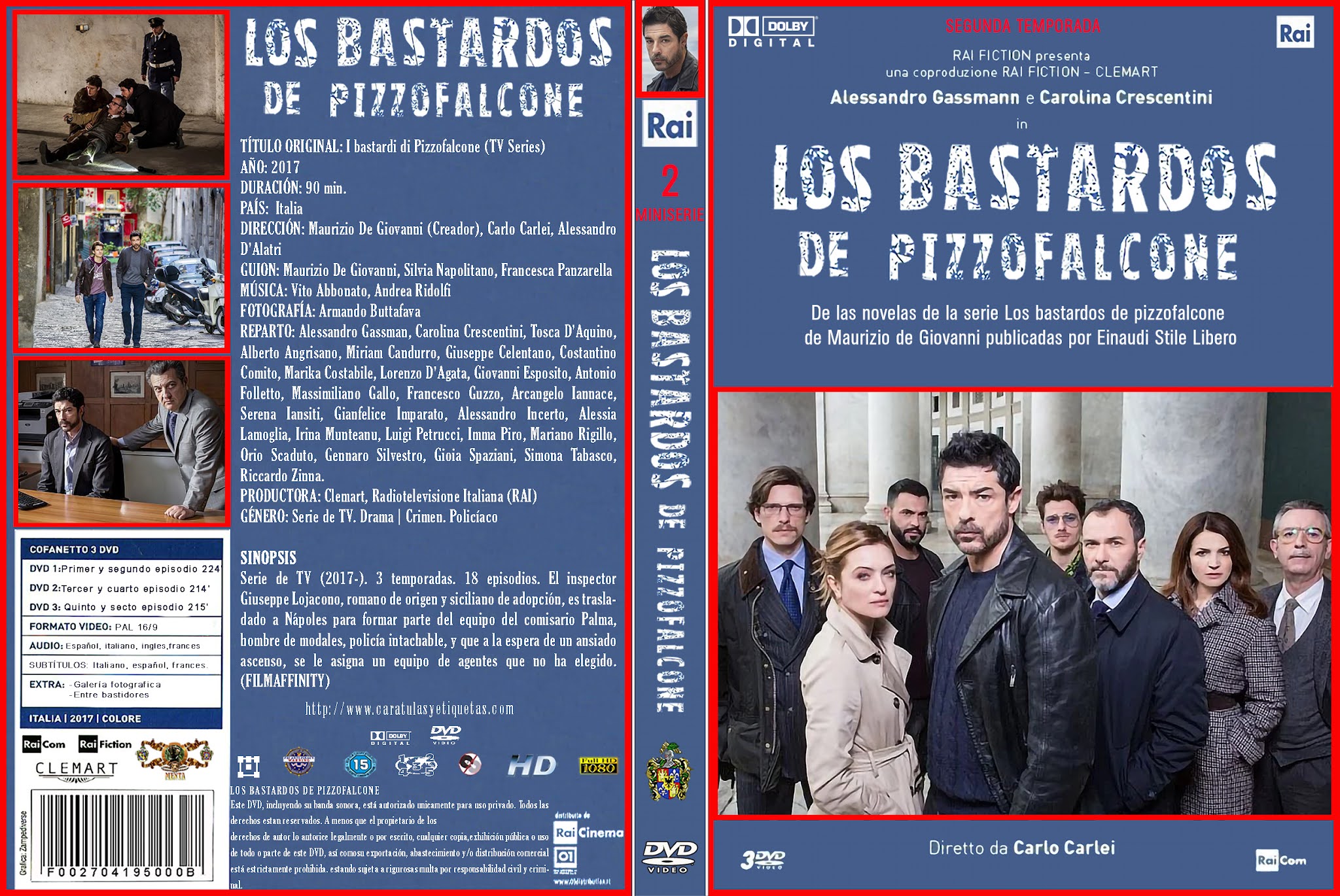 Caratulas y etiquetas Los bastardos de Pizzofalcone (Serie de TV)
