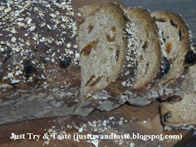 Resep Roti Kismis Oatmeal (Oatmeal Raisin Bread) JTT