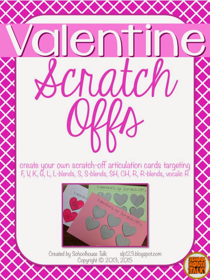 Schoolhouse Talk!: Valentine's Scratch-Off Cards