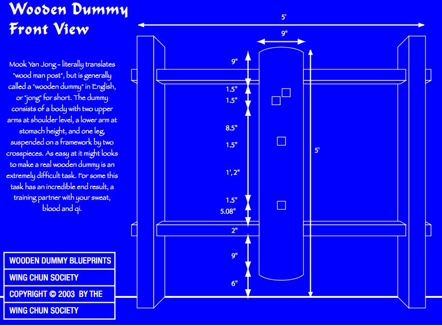 My Wing Chun Dummy Blueprint The Book Of Kima