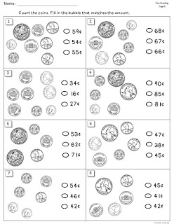  Coin Counting Worksheets Pirate Theme