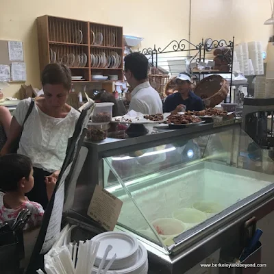 ice cream counter at Downtown Bakery and Creamery in Healdsburg, California