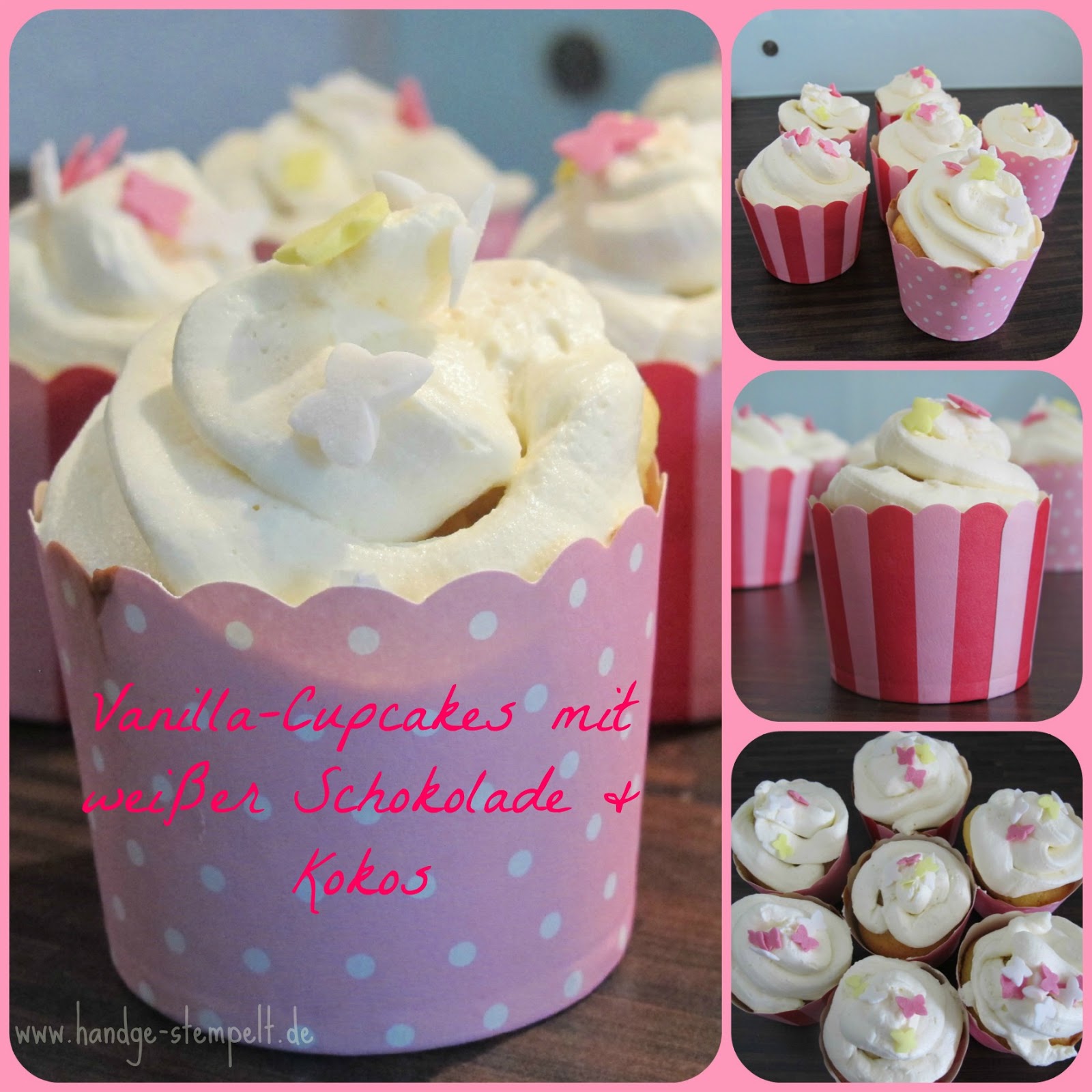 Claudinchens-kreative-Seite: Vanilla-Cupcakes mit weißer Schokolade &amp; Kokos