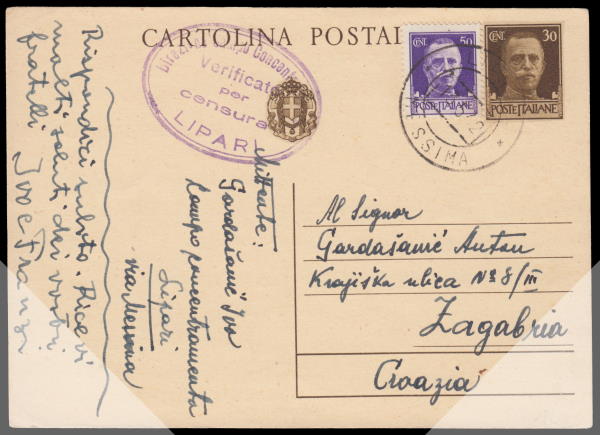 Postage stamps and postal history blog: Concentration camp Lipari