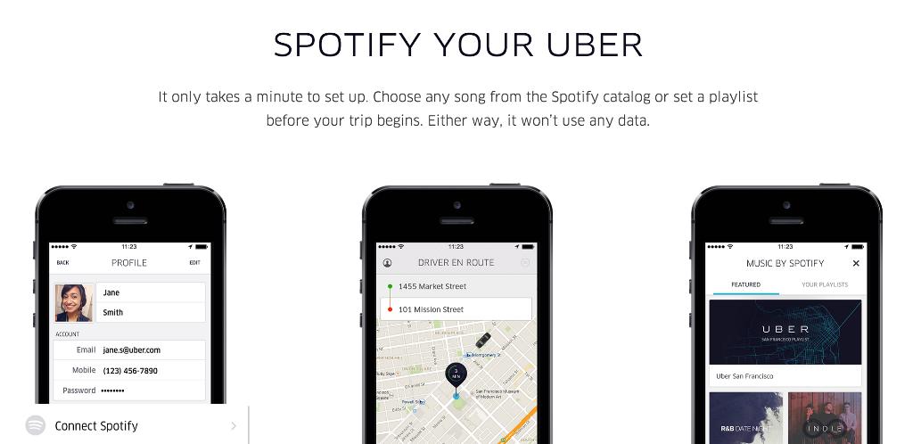 spotify your uber