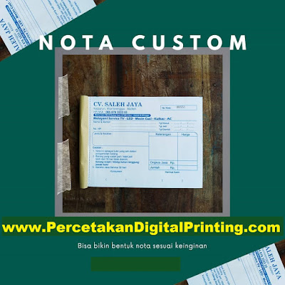 Contoh Desain NOTA BON Dari Percetakan Digital Printing Terdekat
