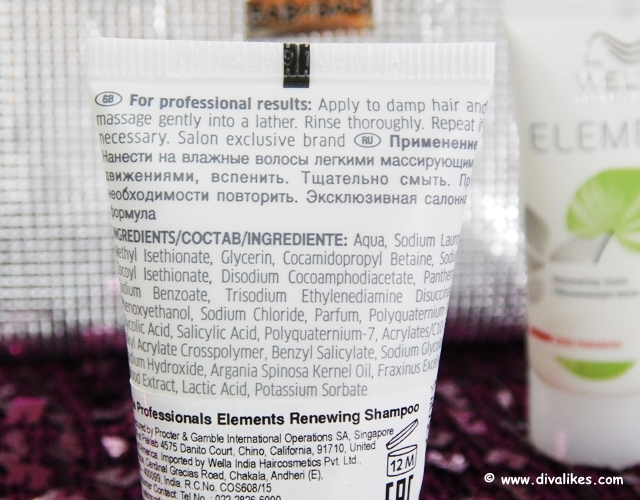Wella Professionals Elements Renewing Shampoo Review Diva Likes