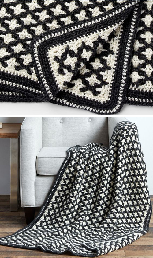 Beautiful Skills Crochet Knitting Quilting Reversible Geometric