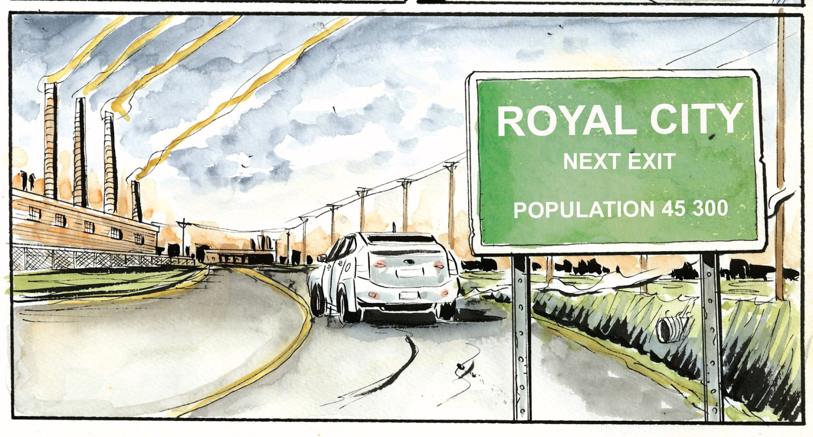 panel from Royal City comic