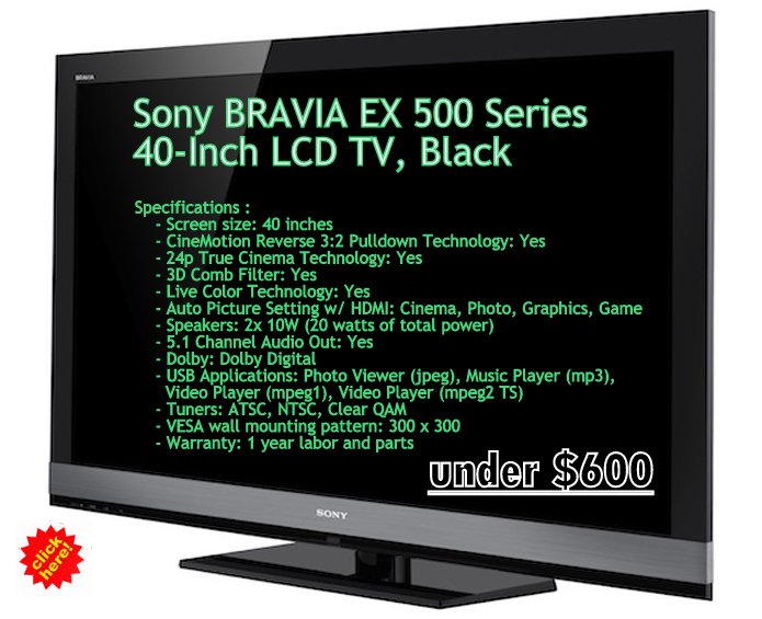 Sony Bravia EX500 Technical Review | Best LCD TV To Buy | 42 TV Under