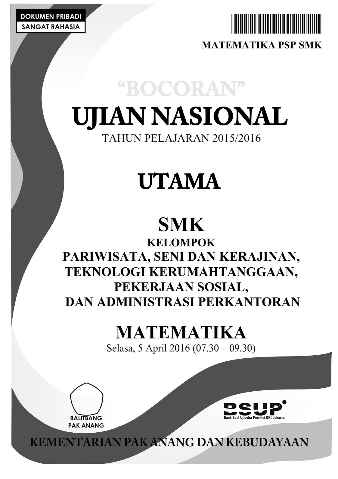 Bocoran Soal Un Matematika Psp Smk 2020 Sch Paperplane