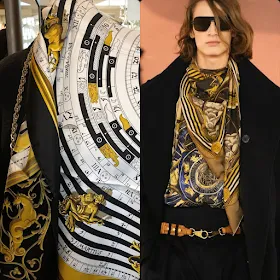 From left to right – Hermes 1990 silk scarf vs Balmain Fall Winter 2020 -2021