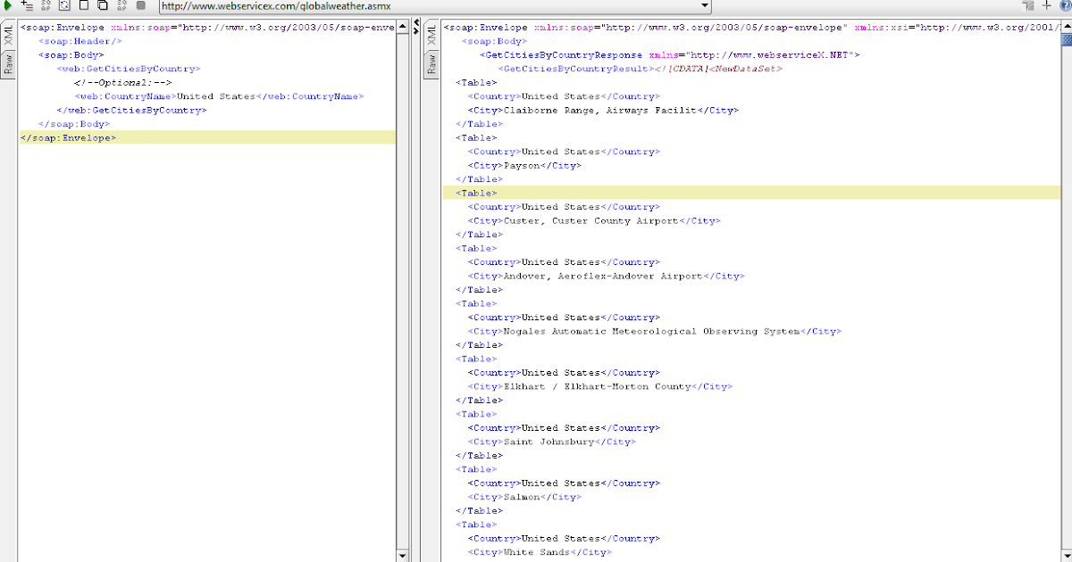 Musings from Work, Life, & more.. Free Sample WSDL URL For Service