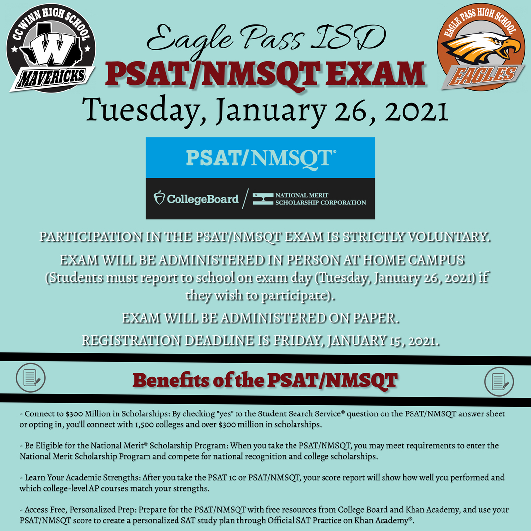 Eagle Pass ISD iVision LINKS FOR WHS & EPHS PSAT REGISTRATION