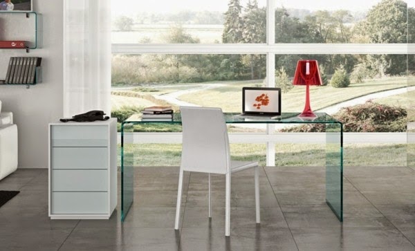Glass writing desk – wonderful ideas!