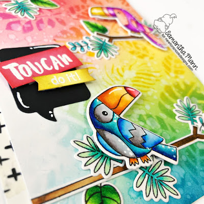 Toucan Do It Card by Samantha Mann for Newton's Nook Designs, Encouragement Card, Cards, Distress Inks, Ink Blending, Stencil, Toucans, Handmade Cards, #cardmaking #newtonsnook #distressink #inkblending