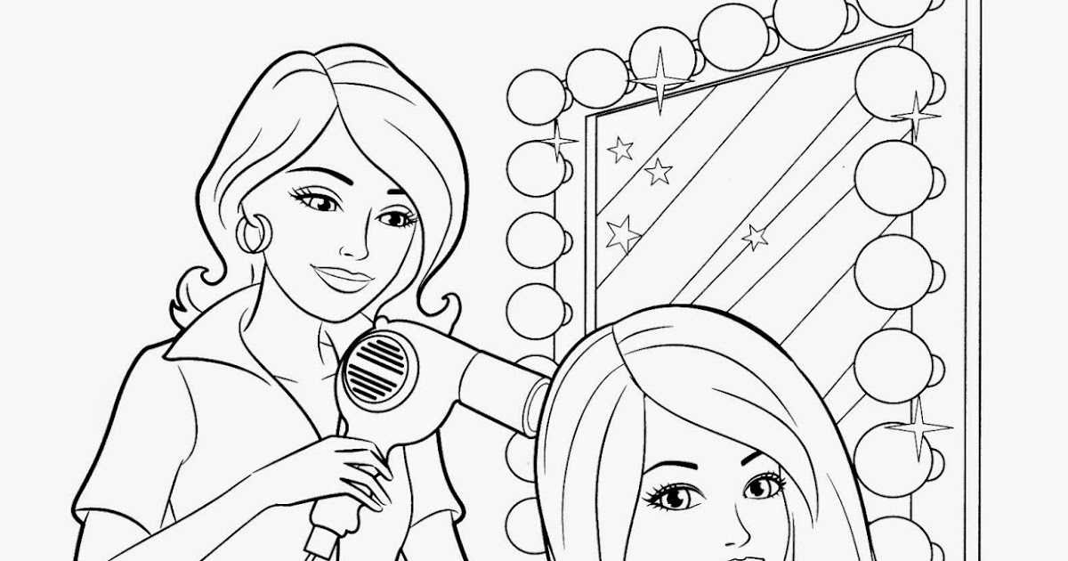 gambar mewarnai barbie hijab