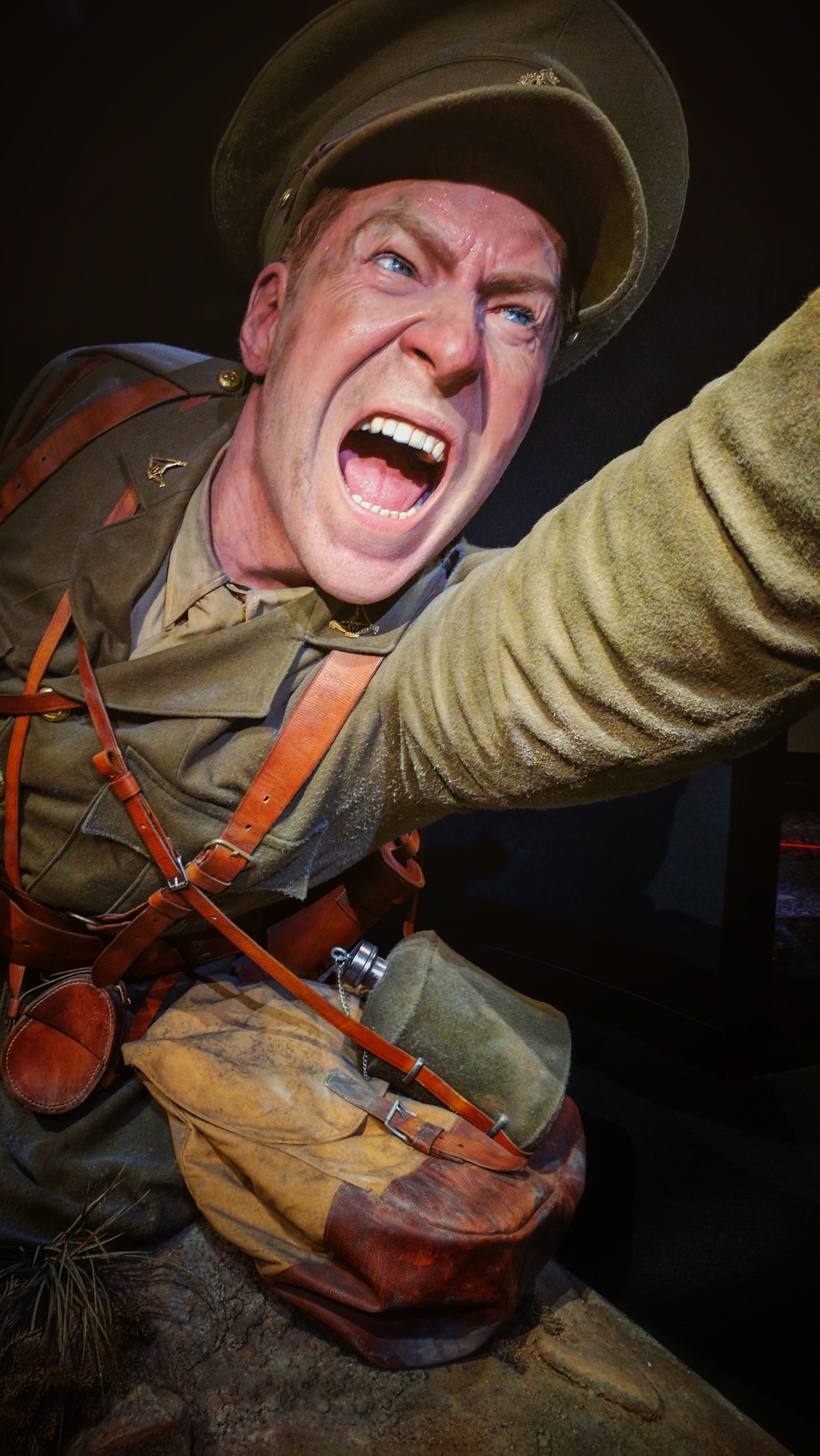 The Weta Workshop 'Lieutenant Spencer Westmacott' giant sculpture of the Te Papa Gallipoli exhibition