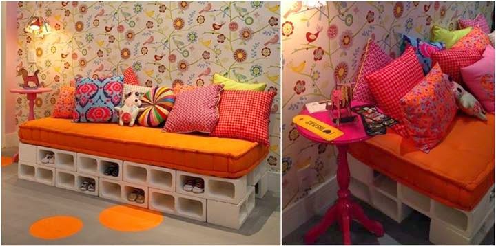 Amazing Creativity: Cinder Block Sofa Idea