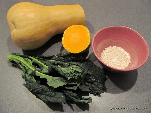 risotto al cavolo nero e zucca