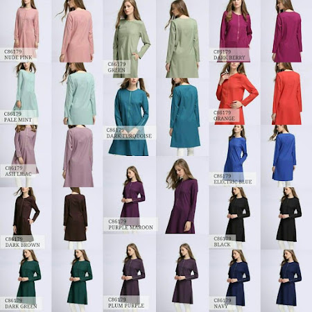 Koleksi TErbaru Long Tunic Dengan PElbagai Pilihan Warna Menawan MURAH SANGAT!