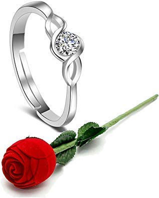 Ring with Flower for velentine day