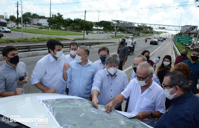 João Azevêdo visita locais onde o Governo do Estado iniciará obras para melhoria do trânsito na Grande João Pessoa