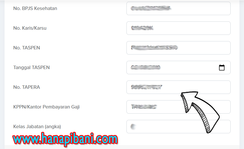 Cara Cek No. Tapera Saat isi MySAPK BKN - TRIBUN DESA