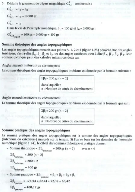 Polygonation,  calcul,  Types de Cheminement, topographiques,