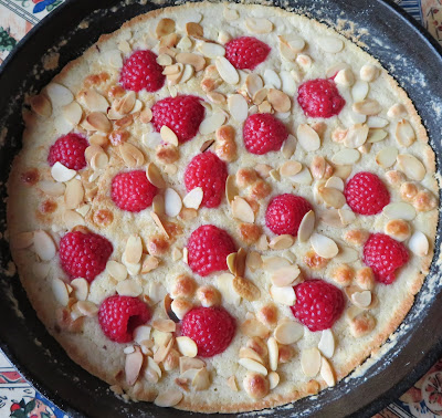 White Chocolate, Raspberry and Almond Pan Cookie