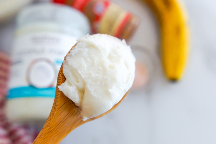 coconut butter on a spoon