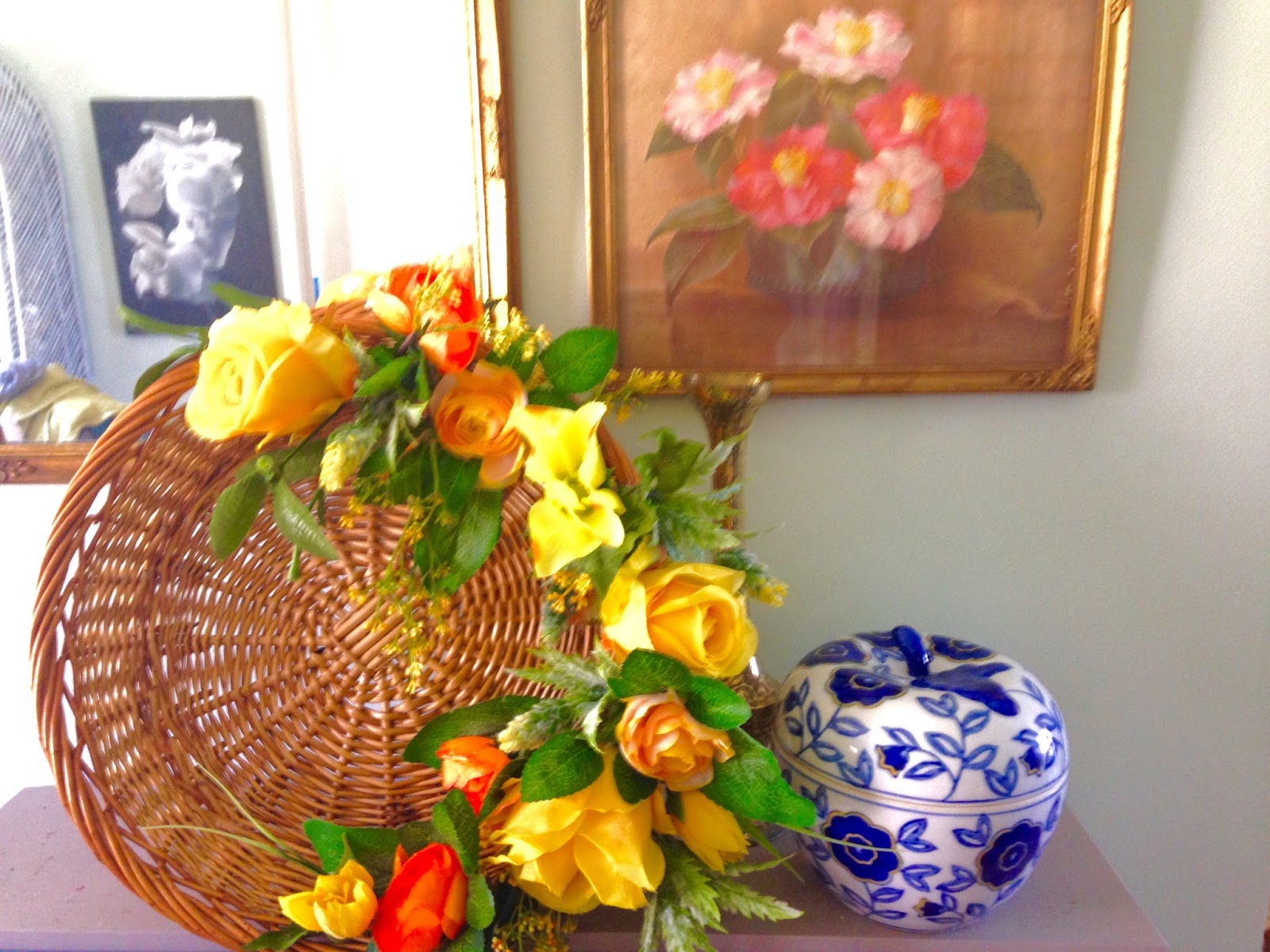 How to make a Wreath from a Rattan Basket My Collected Home