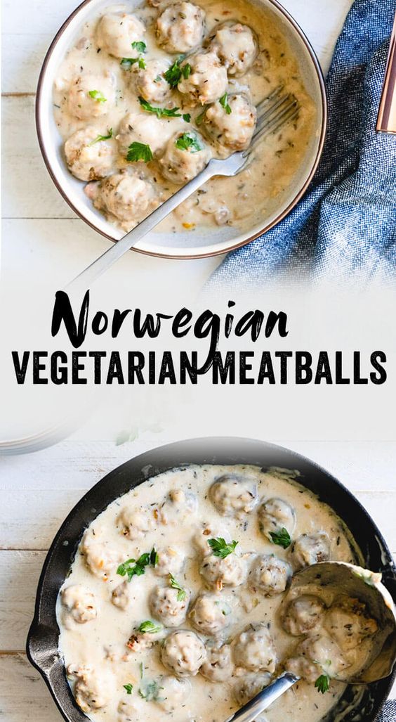Norwegian Vegetarian Meatballs - vegan recipe meal prep