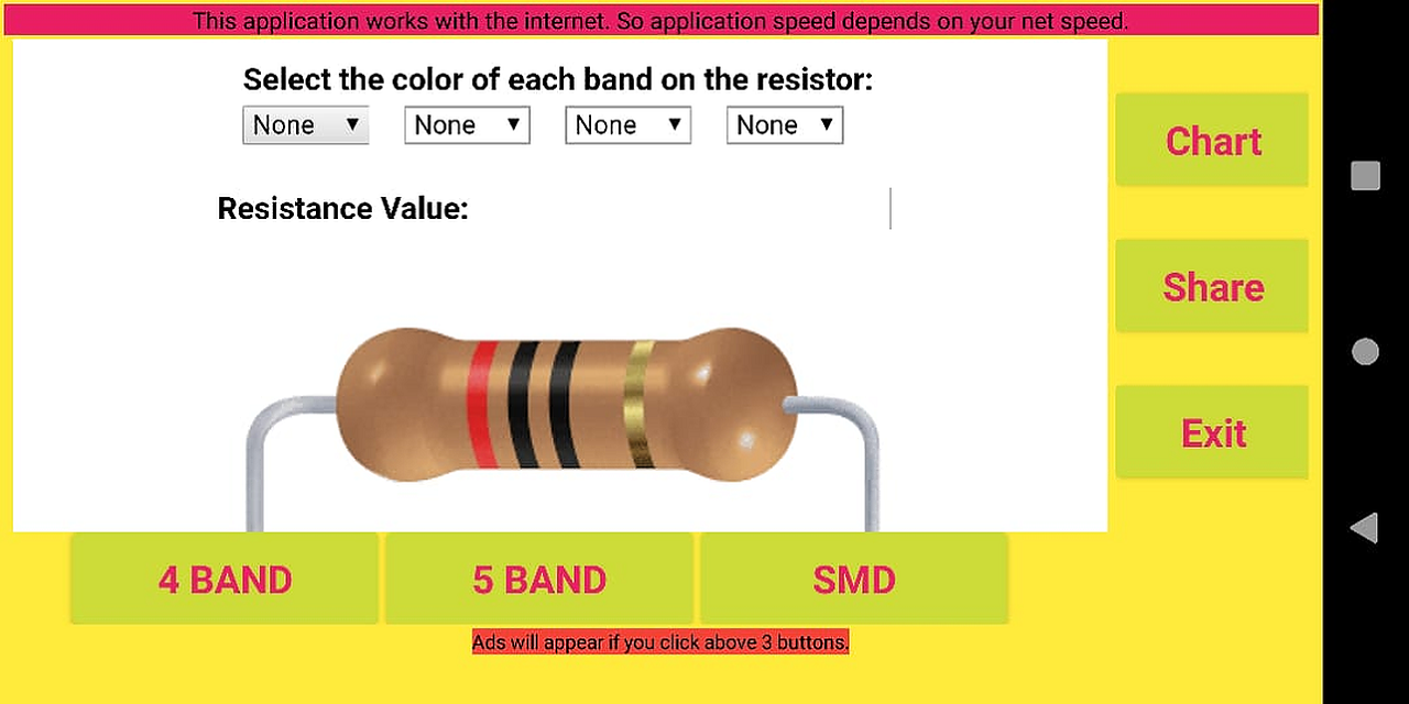 Find Resistor Value App