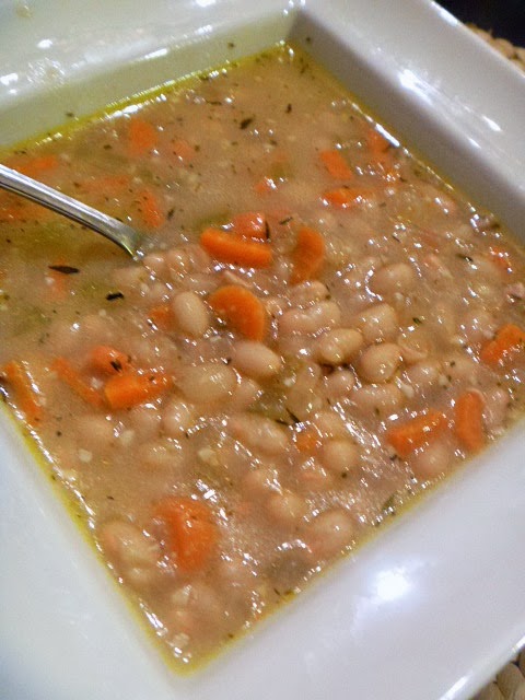 Tuscan White Bean Soup is a hearty, stick to your ribs kind of soup!  Lean and nutrient rich and bursting with flavor and comfort. - Slice of Southern